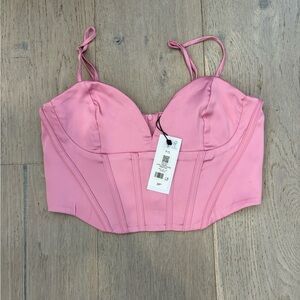 Dynamite pink corset style top size small new with tags